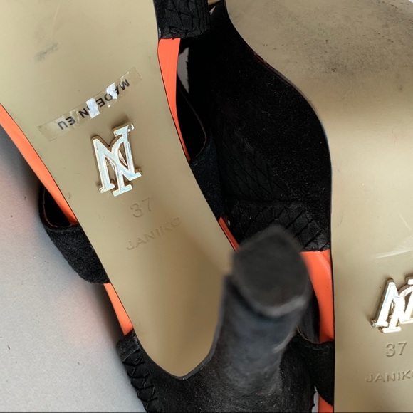 Janiko Designer Peeptoe Spiked Platform Heels - Picture 7 of 8